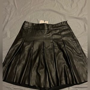 Leather tennis skort